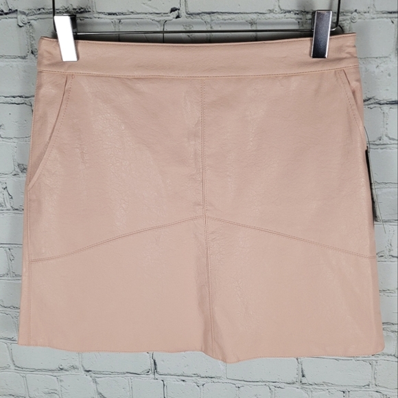 LULU'S | faux/ vegan leather lined mini skirt - Picture 1 of 8
